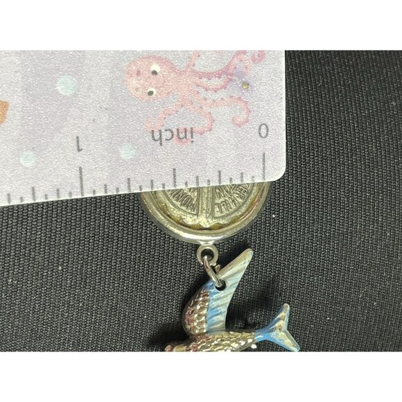 Vintage Bird Brooch Bunker Hill Boston Mass Dangle Charm Collectible Pin - Picture 7 of 7